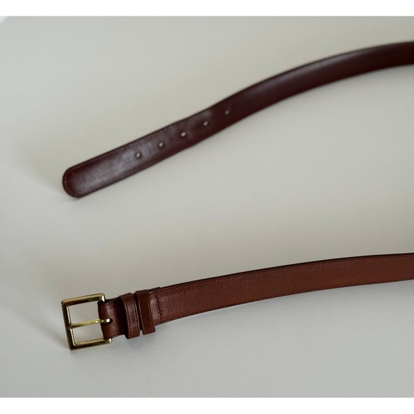 Men's Coach #7600 Belt Brown Leather Glove Tanned Cowhide Brass Buckle Size 40" - Picture 4 of 10